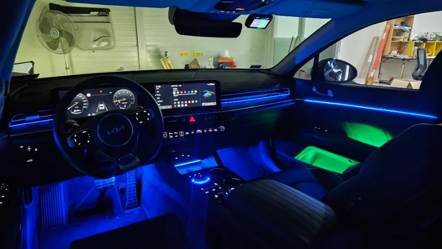 Kia K5 DL3 Ambient Lighting Review - Dual Color Upgrade
