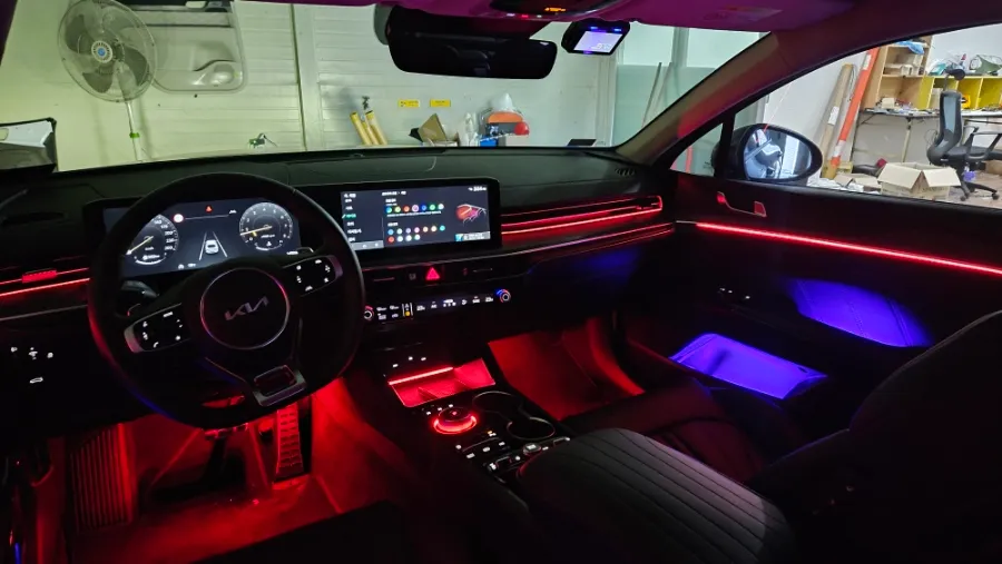 Kia K5 DL3 ambient lighting - Kia K5 DL3 Ambient Lighting Review - Dual Color Upgrade photo 3