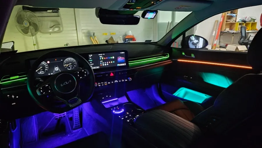 Kia K5 DL3 ambient lighting - Kia K5 DL3 Ambient Lighting Review - Dual Color Upgrade photo 4