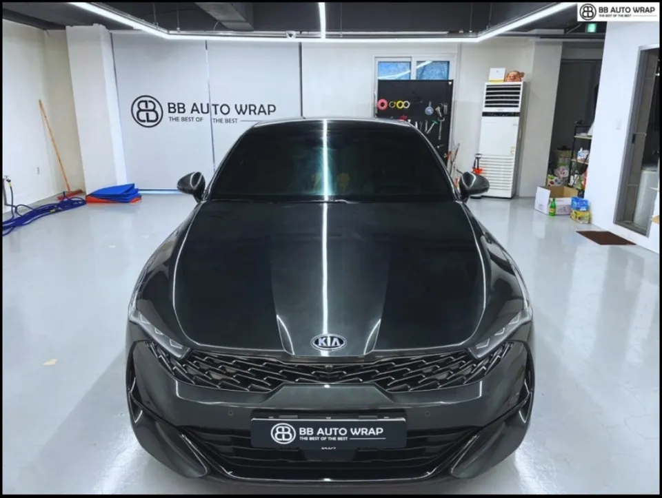 Kia K5 DL3 Vinyl Wrap Review — Satin Black Color Change photo 2
