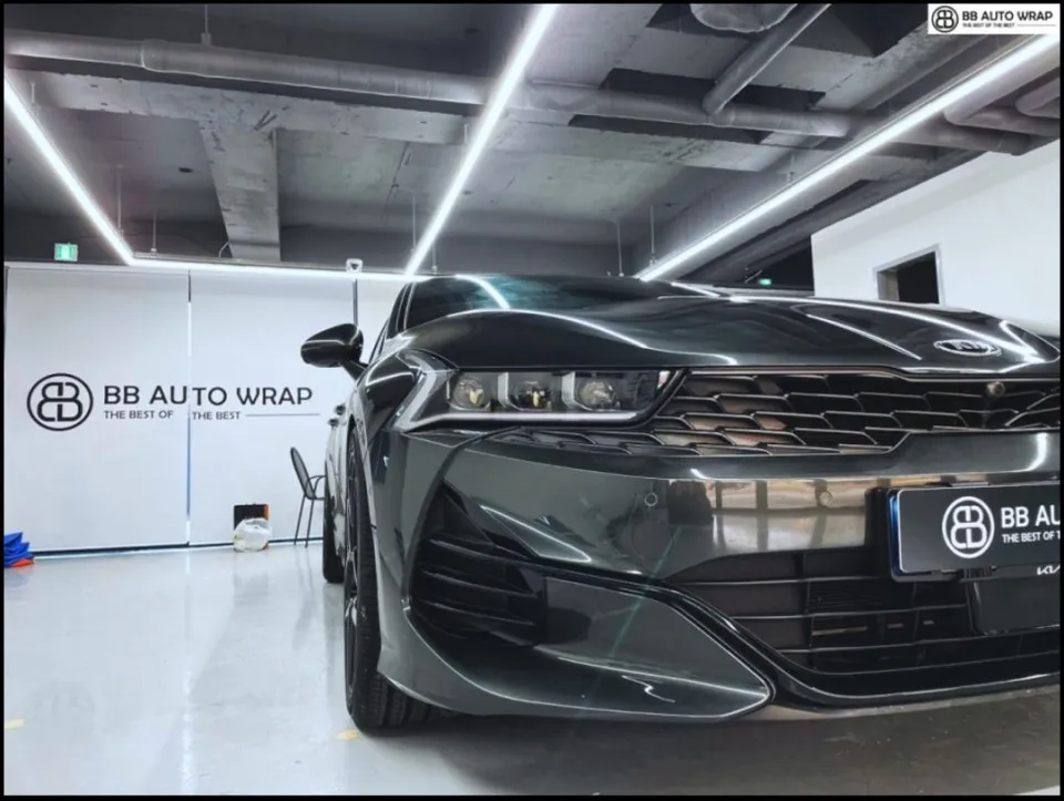 Kia K5 DL3 vinyl wrap - Kia K5 DL3 Vinyl Wrap Review — Satin Black Color Change photo 4