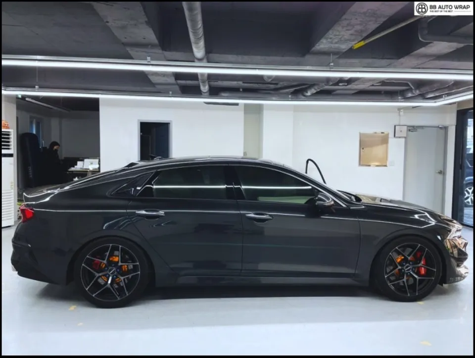 Kia K5 DL3 vinyl wrap - Kia K5 DL3 Vinyl Wrap Review — Satin Black Color Change photo 5