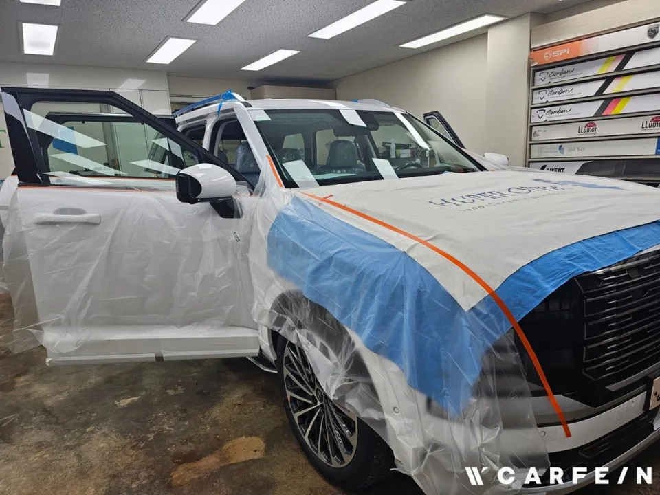 Hyundai Palisadeのカーフィルム施工事例|費用目安・仕上がり 施工写真 2-3