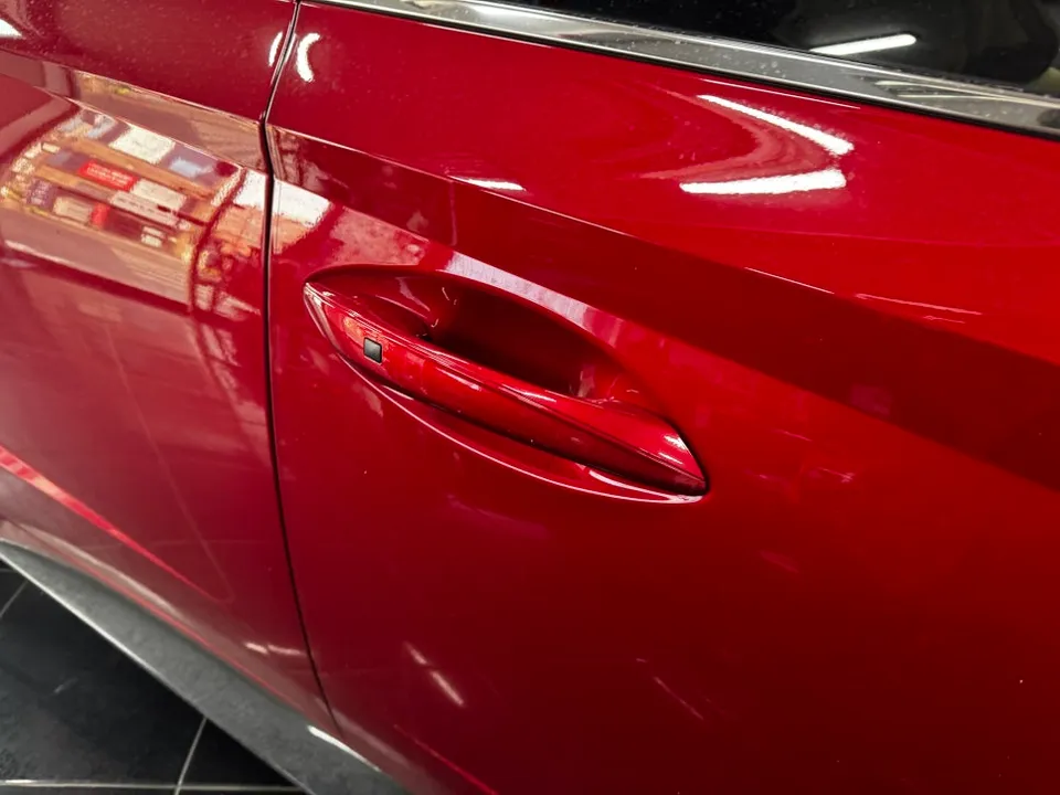 Hyundai Sonata DN8 カーラッピング事例:サテンダークグレーへの変貌 施工写真 1-2