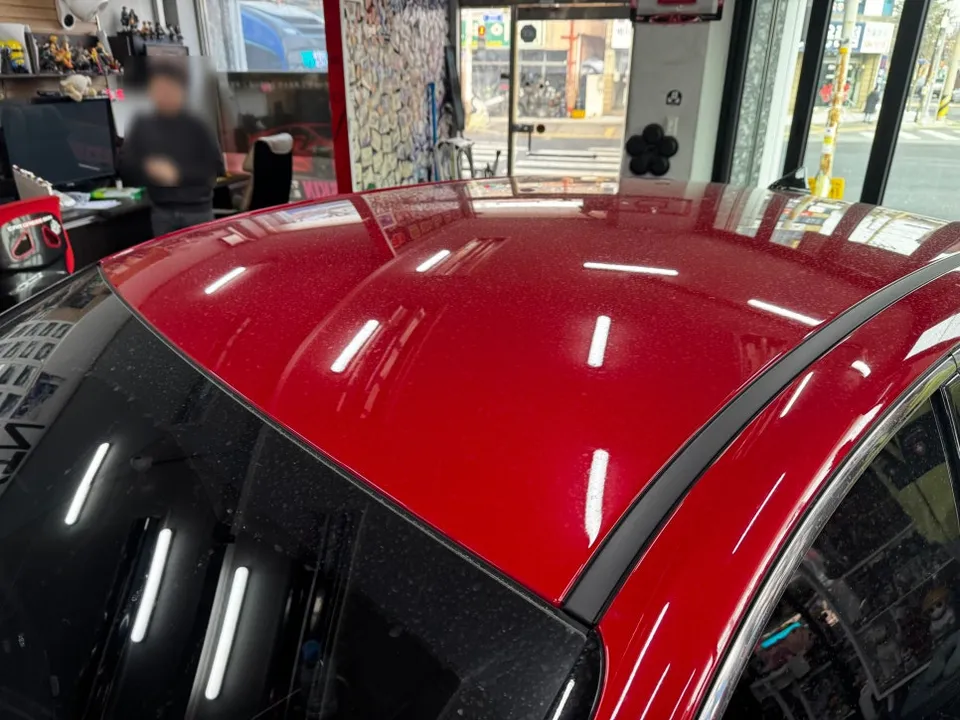 Hyundai Sonata DN8 カーラッピング事例:サテンダークグレーへの変貌 施工写真 1-3
