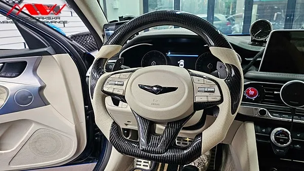 Genesis G70 steering wheel - Genesis G70 Steering Wheel Customization Review photo 5