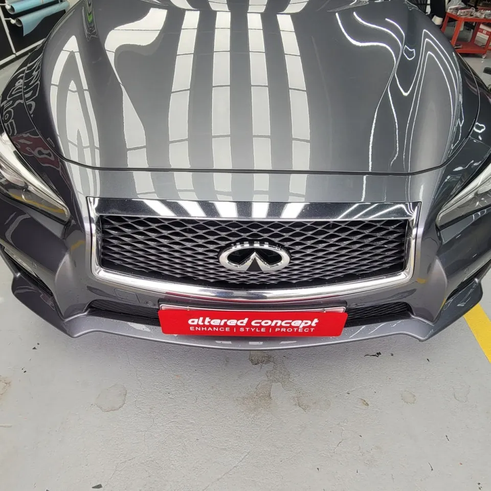 Infiniti Q50 vinyl wrap - Infiniti Q50 Chrome Delete Vinyl Wrap Review photo 3