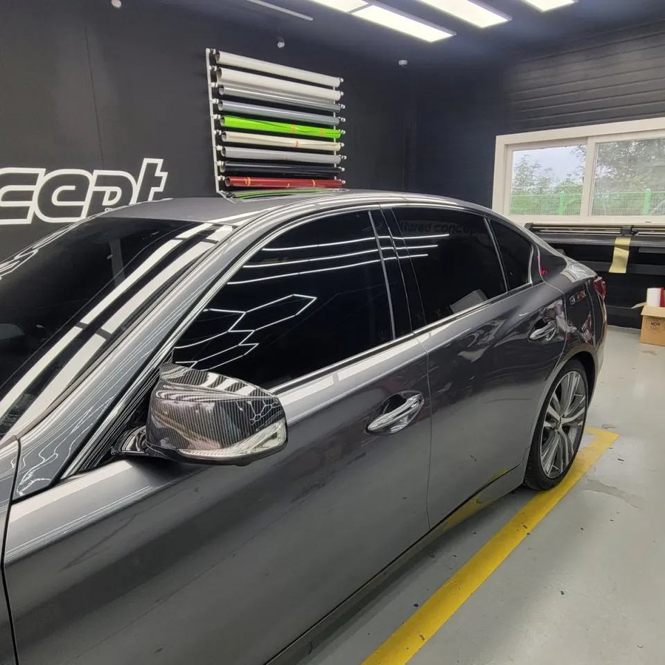 Infiniti Q50 vinyl wrap - Infiniti Q50 Chrome Delete Vinyl Wrap Review photo 4