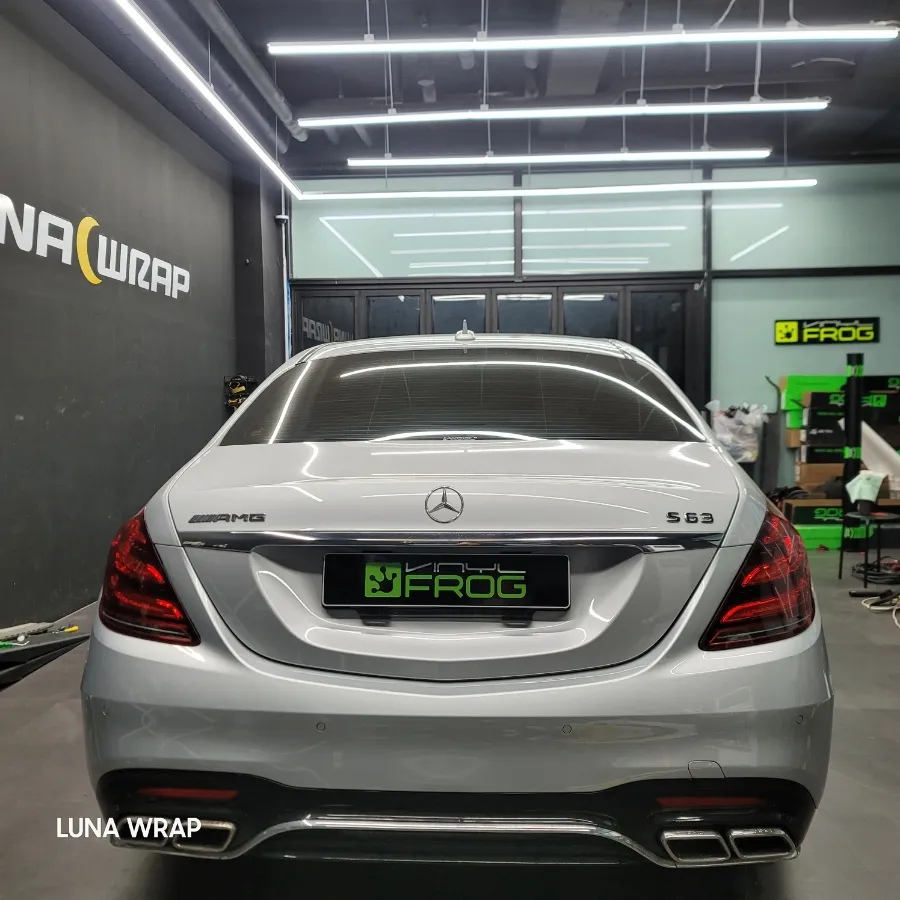 Mercedes-Benz S-Class W222のカーラッピング事例|マットブラックの高級感 施工写真 3-1