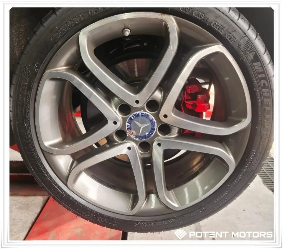 Mercedes-Benz E-Class W213 wheel repair installation result