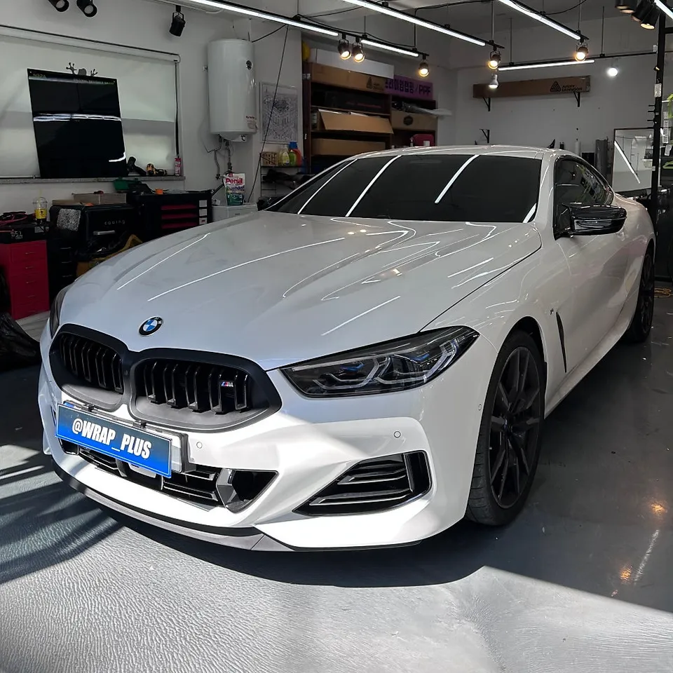 BMW 8 Series vinyl wrap - BMW 8 Series Satin Black Vinyl Wrap Review photo 3