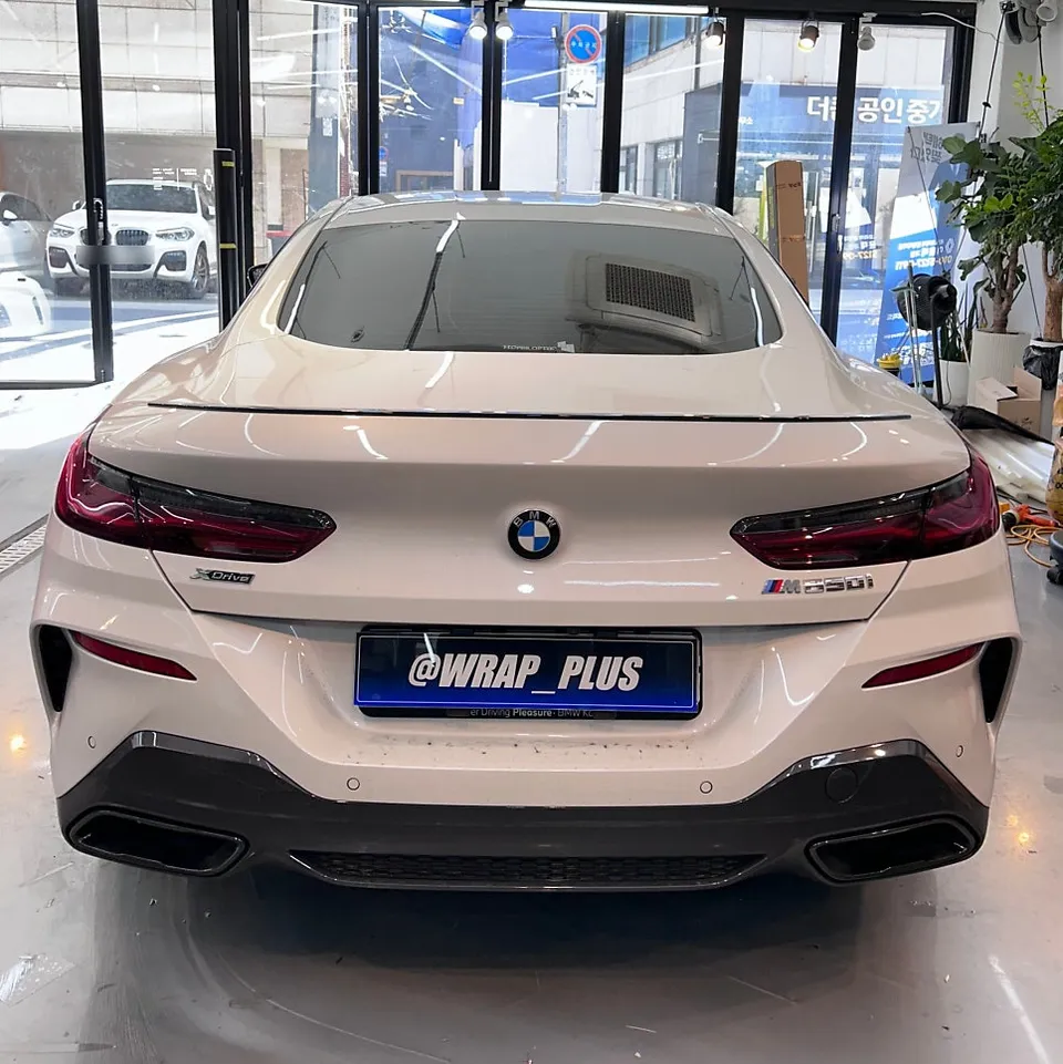 BMW 8 Series vinyl wrap - BMW 8 Series Satin Black Vinyl Wrap Review photo 4