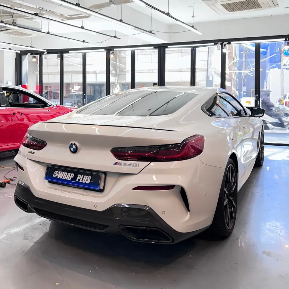 BMW 8 Series vinyl wrap - BMW 8 Series Satin Black Vinyl Wrap Review photo 5