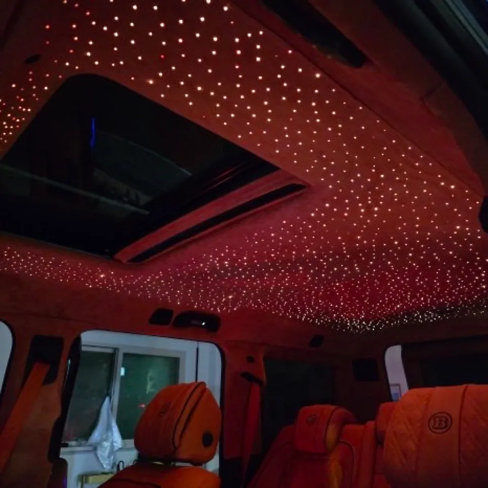 Mercedes-Benz G63 ambient lighting - Mercedes-Benz G63 Ambient Lighting Review — Galaxy Ceiling Install photo 3