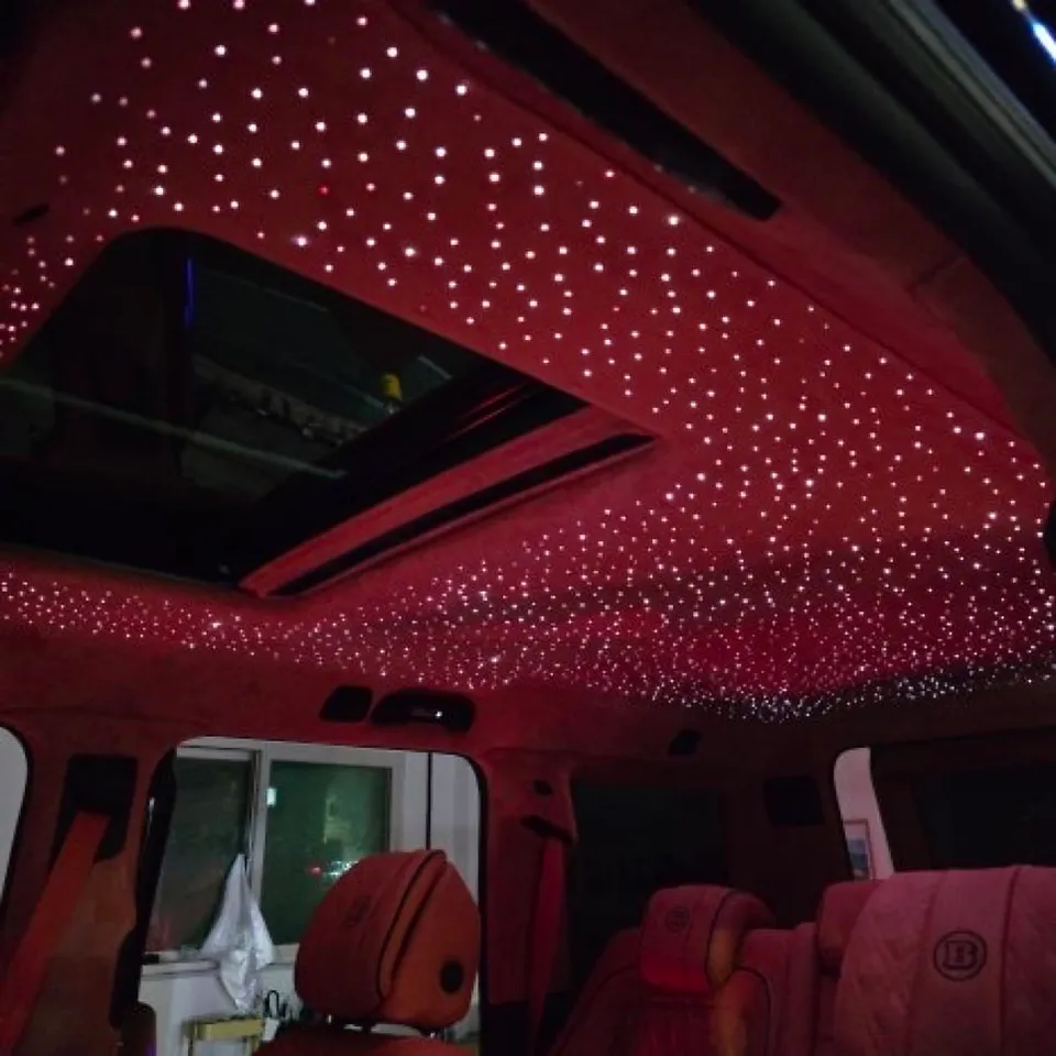 Mercedes-Benz G63 ambient lighting - Mercedes-Benz G63 Ambient Lighting Review — Galaxy Ceiling Install photo 4
