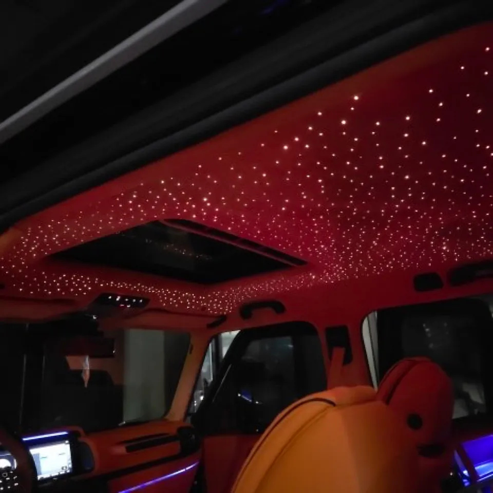 Mercedes-Benz G63 ambient lighting - Mercedes-Benz G63 Ambient Lighting Review — Galaxy Ceiling Install photo 6