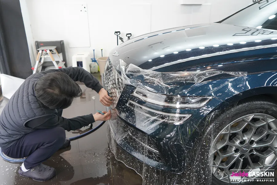 Genesis G80 PPF施工事例：韓国での実例と費用目安 施工写真 2-1