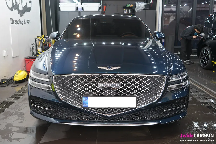 Genesis G80 PPF施工事例：韓国での実例と費用目安 施工写真 1-3