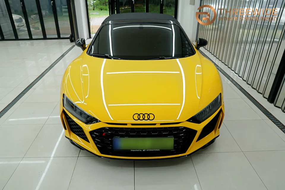 Audi R8のカーラッピング事例|ナ尔多グレーへのカスタム 施工写真 3-1