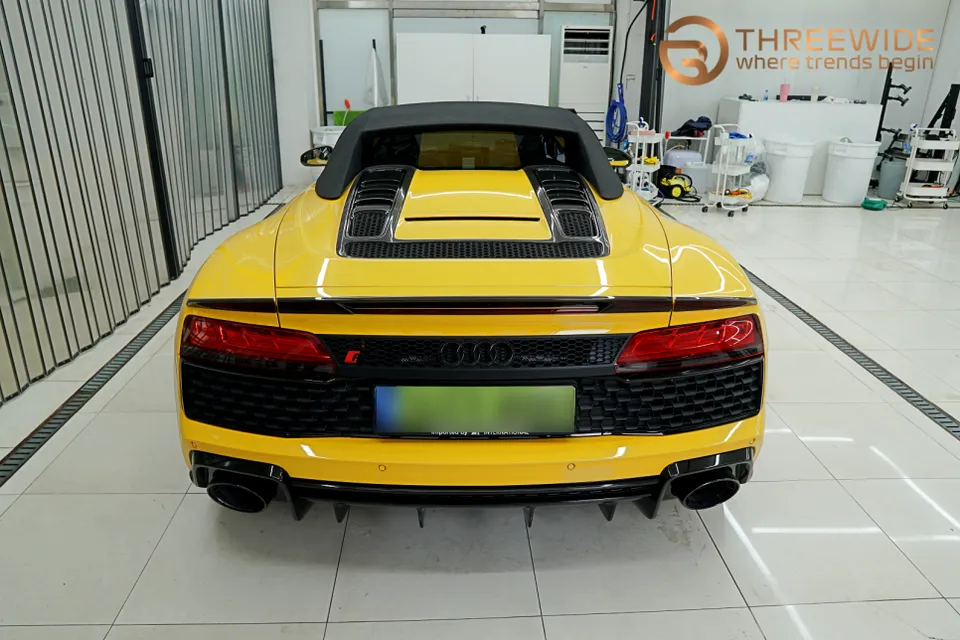 Audi R8のカーラッピング事例|ナ尔多グレーへのカスタム 施工写真 1-2