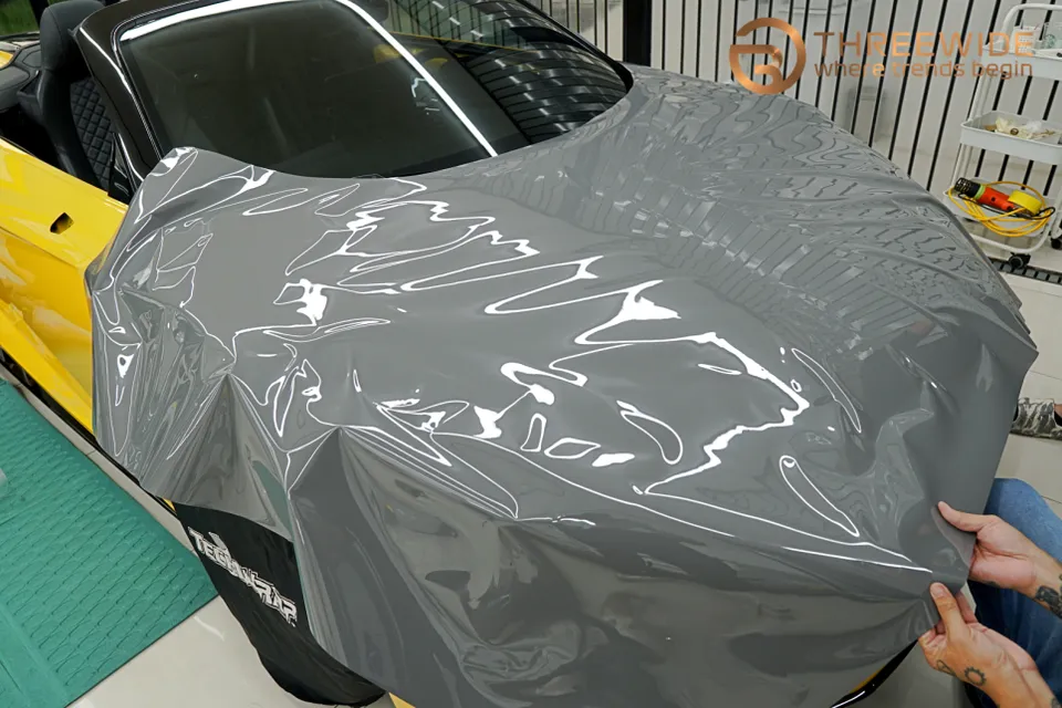 Audi R8のカーラッピング事例|ナ尔多グレーへのカスタム 施工写真 2-2