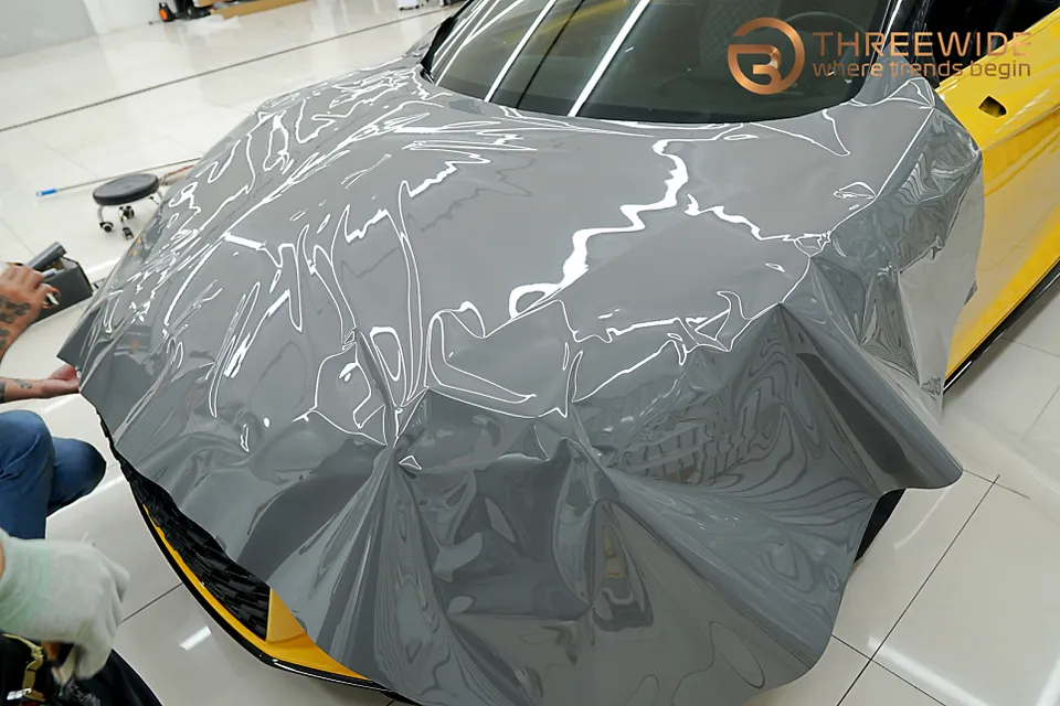 Audi R8のカーラッピング事例|ナ尔多グレーへのカスタム 施工写真 3-2