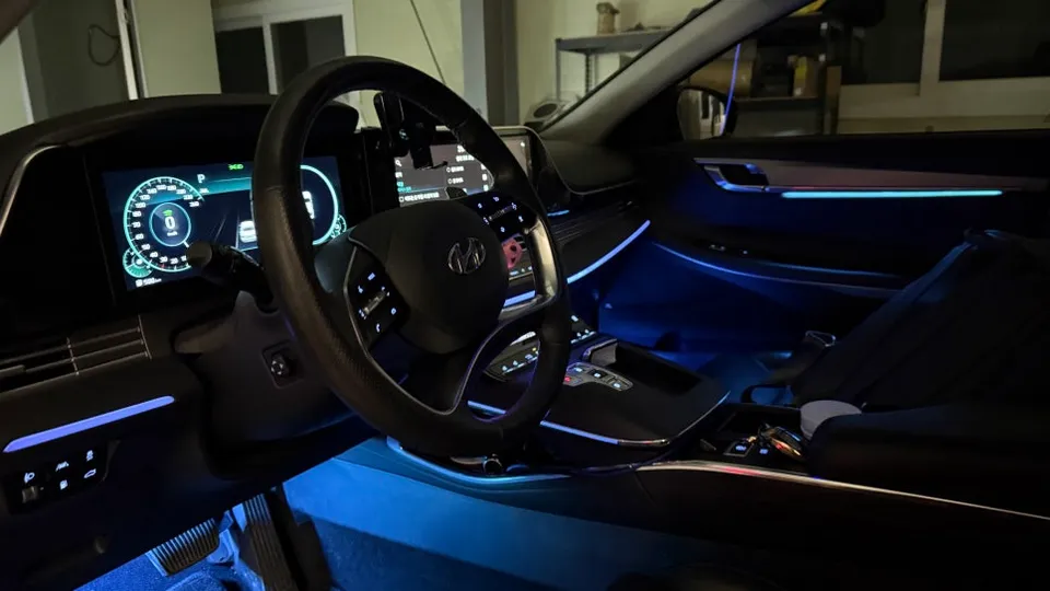 Hyundai Grandeur IG Ambient Lighting Review — Enhanced Interior M After
