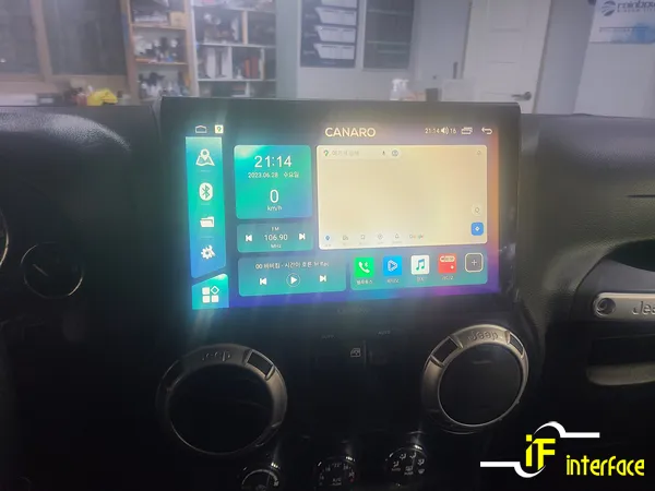 Jeep Wrangler RubiconのAndroid Auto・CarPlay取付事例 写真