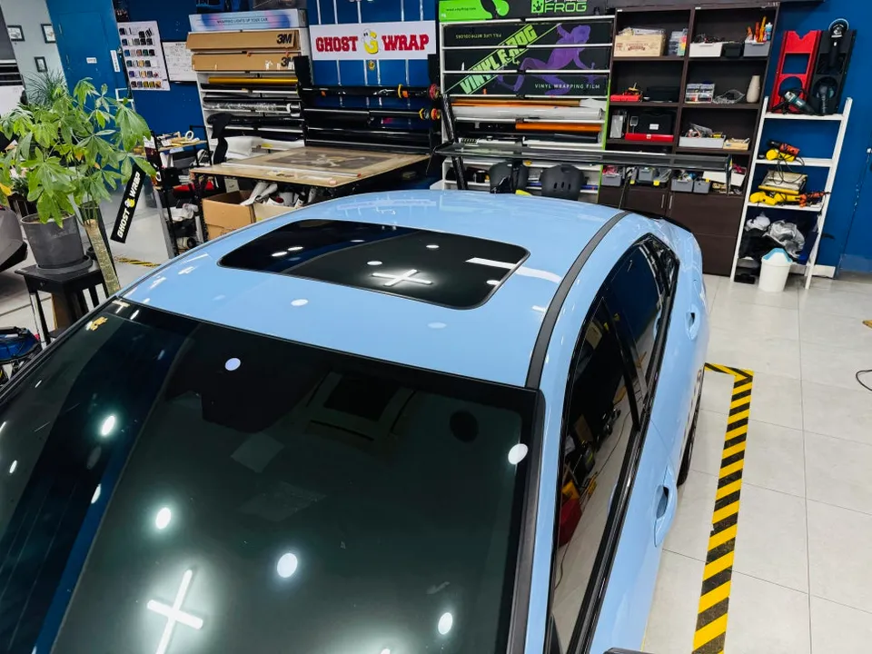 Hyundai Elantra Nのカーラッピング事例|費用目安・仕上がり 施工写真 3-1
