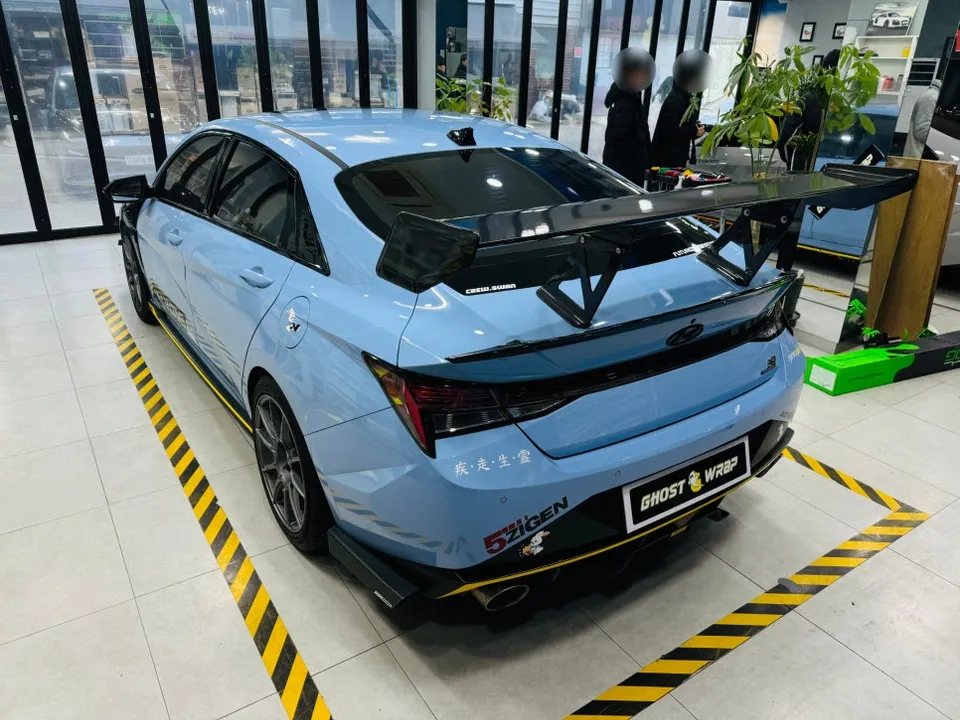 Hyundai Elantra Nのカーラッピング事例|費用目安・仕上がり 施工写真 2-2