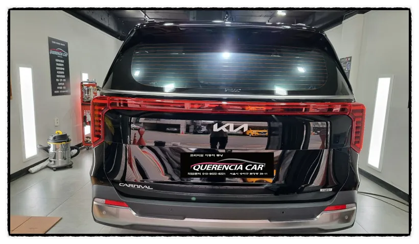 Kia Carnival KA4のガラスコーティング事例 施工写真 1-3