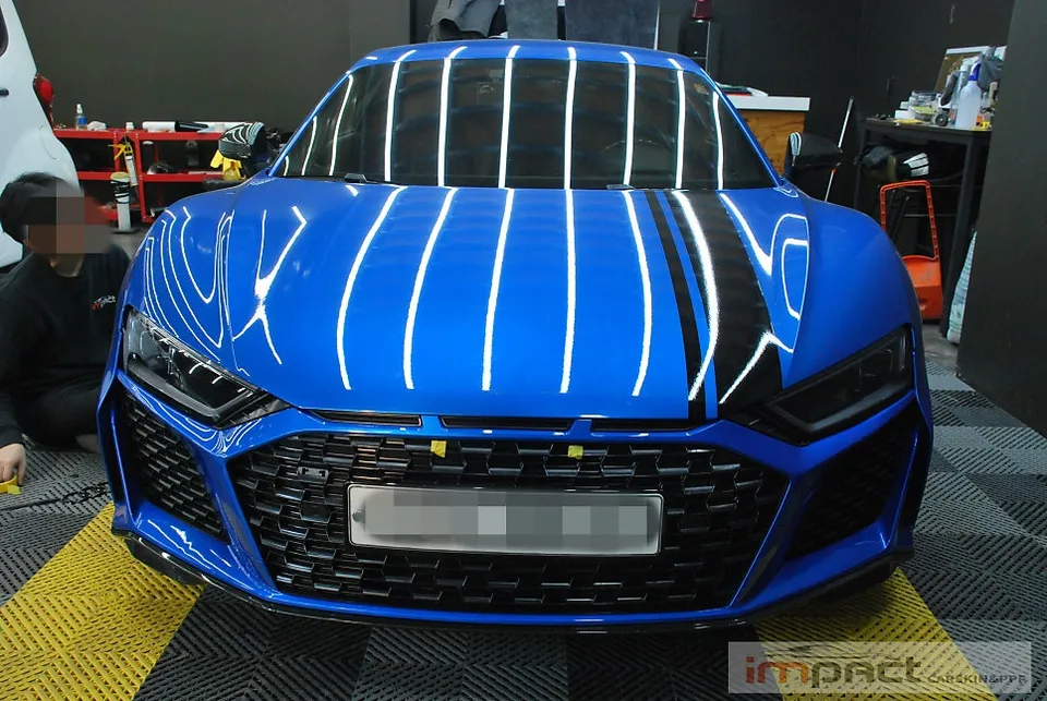 Audi R8のPPF施工事例｜韓国での実例紹介 施工写真 2-1