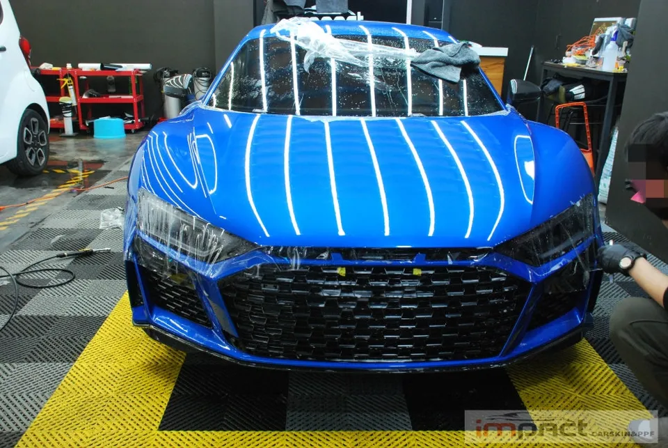 Audi R8のPPF施工事例｜韓国での実例紹介 施工写真 2-2
