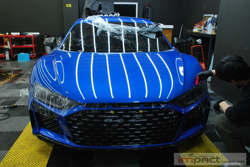 Audi R8のPPF施工事例｜韓国での実例紹介 施工写真 3-2