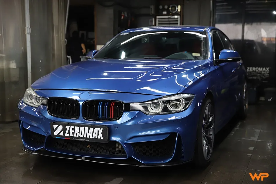BMW 3 Seriesのカーラッピング事例｜ロックグレーへの全体施工 施工写真 4-1