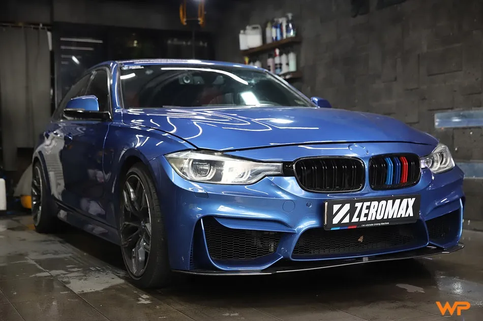 BMW 3 Seriesのカーラッピング事例｜ロックグレーへの全体施工 施工写真 1-2