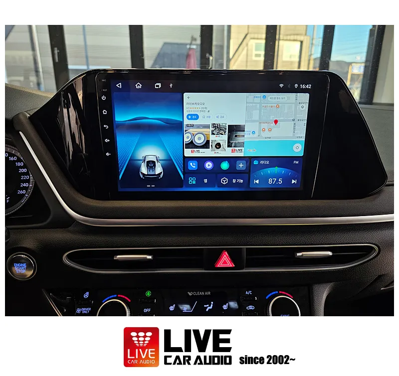 Hyundai Sonata DN8のAndroid Auto・CarPlay取付事例 施工写真 3-1