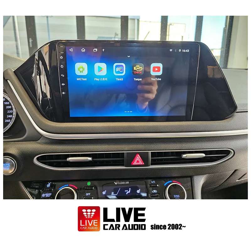 Hyundai Sonata DN8のAndroid Auto・CarPlay取付事例 施工写真 1-2