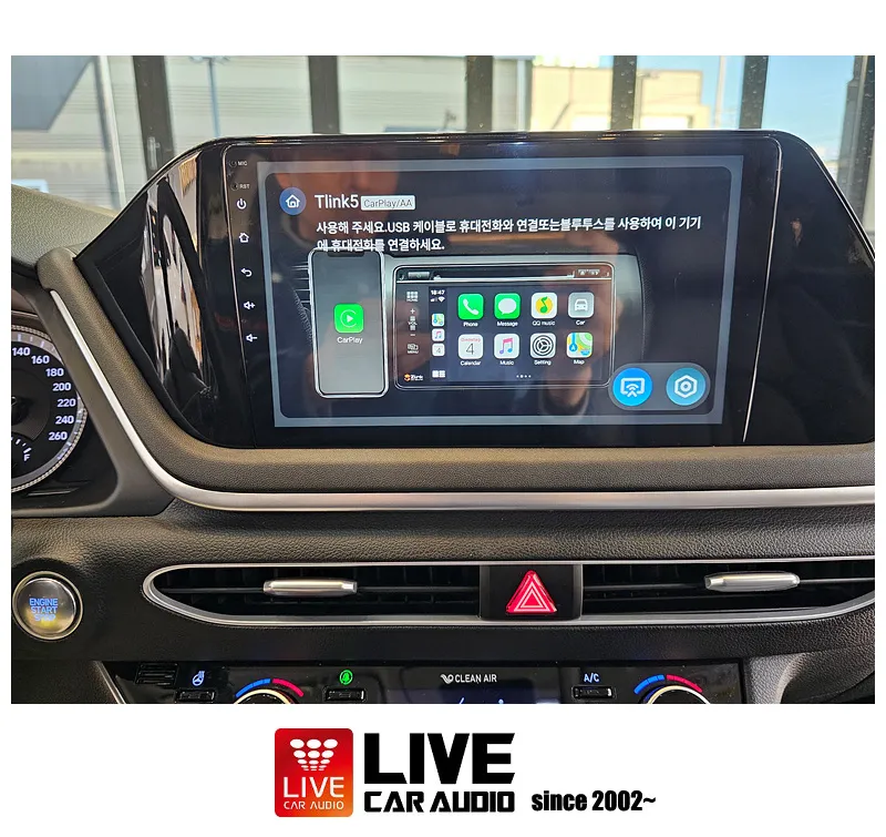 Hyundai Sonata DN8のAndroid Auto・CarPlay取付事例 施工写真 4-2