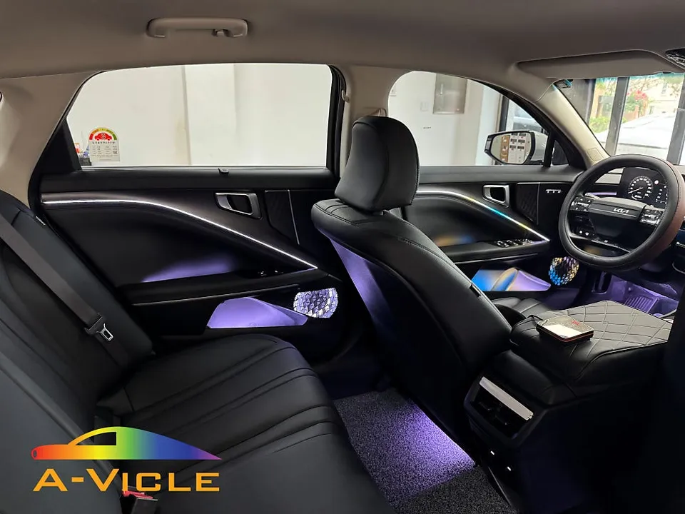 Kia K8 ambient lighting installation result