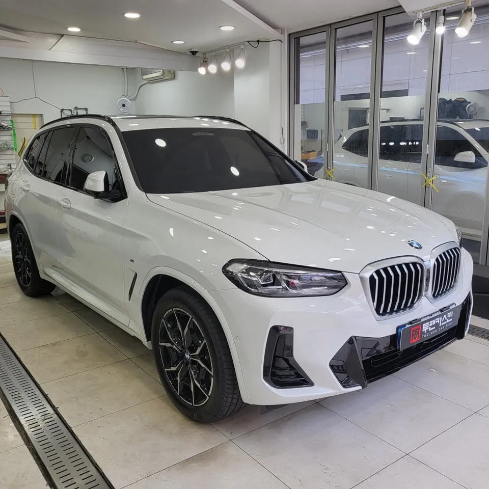 BMW X3 PPF施工事例|ライト・サイドミラー保護 施工写真 2-1