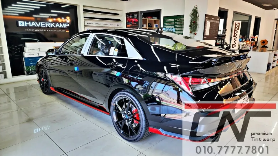 Hyundai Elantra Nのカーフィルム施工事例|費用目安・仕上がり 施工写真 3-1