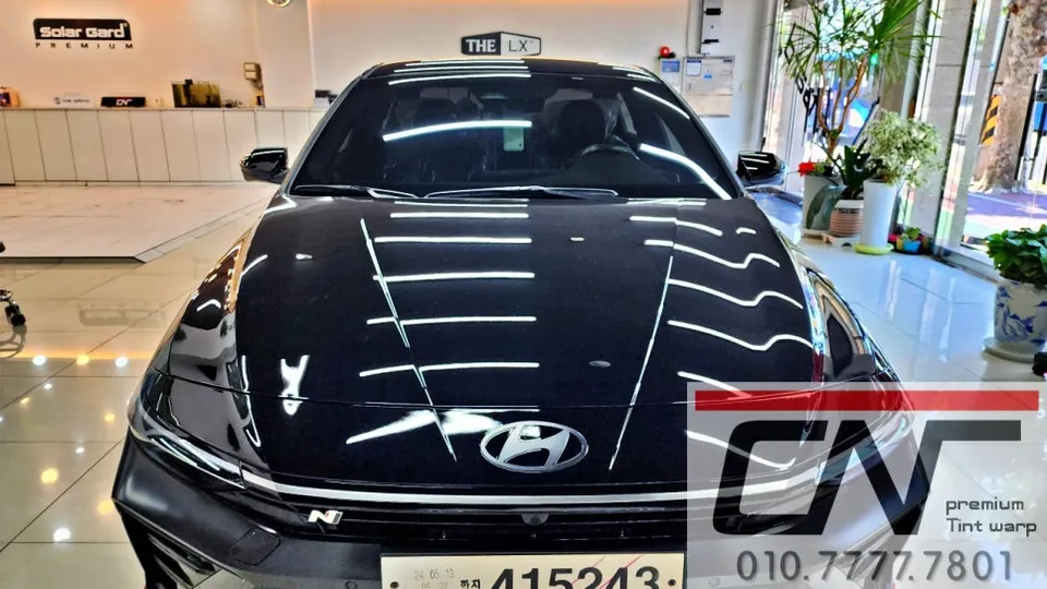 Hyundai Elantra Nのカーフィルム施工事例|費用目安・仕上がり 施工写真 1-3