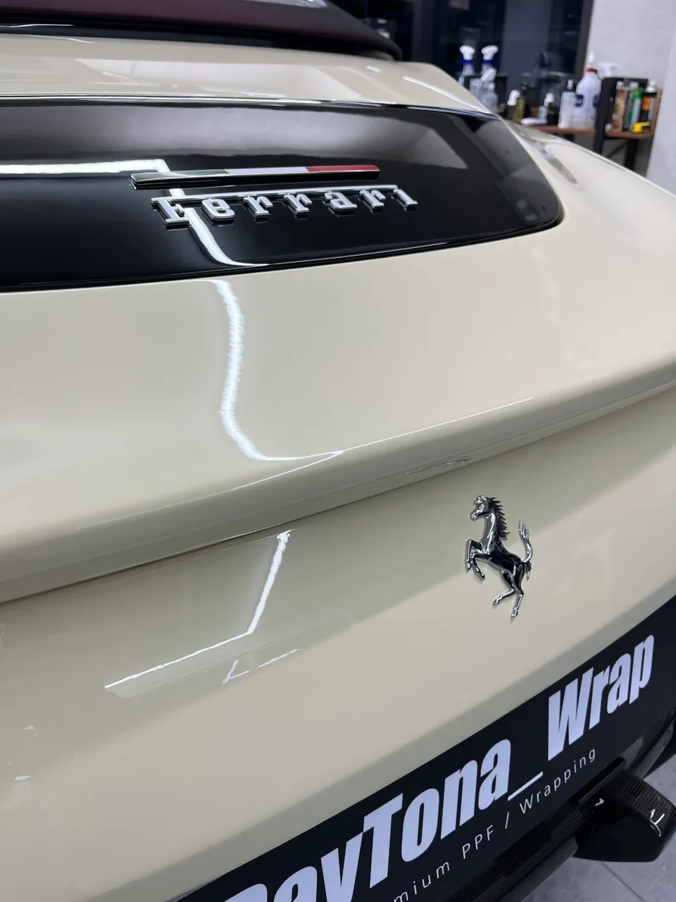 Ferrari Roma vinyl wrap installation result