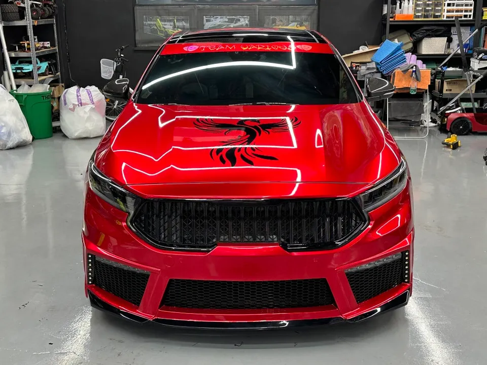 Kia K7 PPF施工事例｜キャンディレッドのカスタム事例 写真