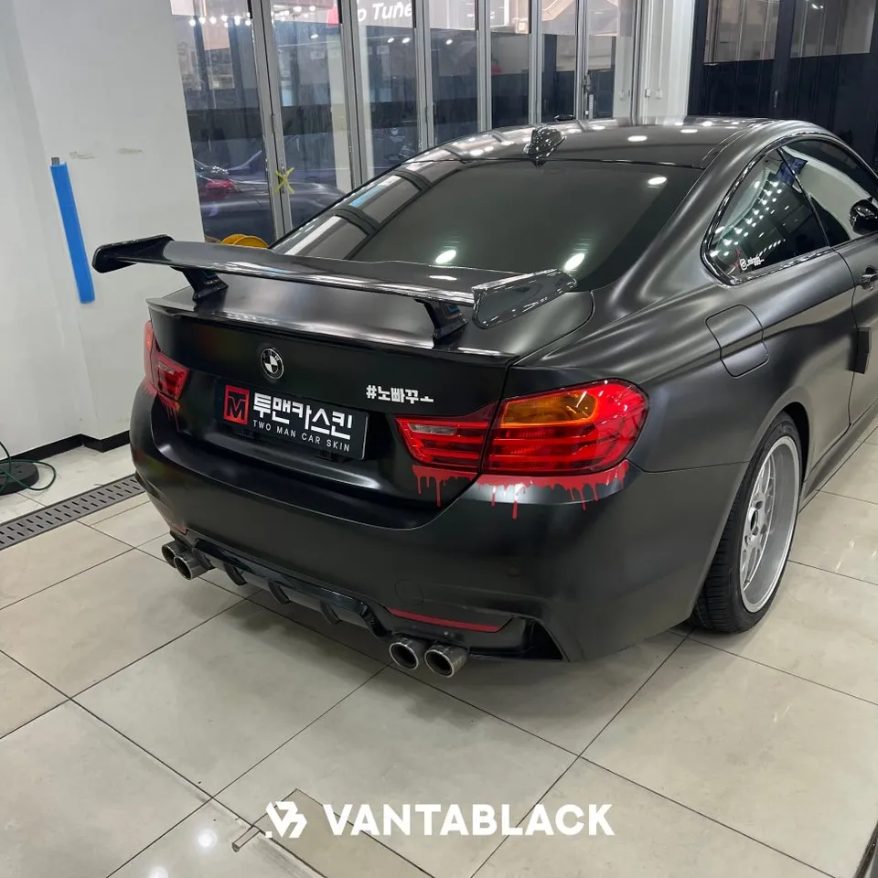 BMW 4 Series F32 カーラッピング事例|サテンメタリックパープル 施工写真 3-1