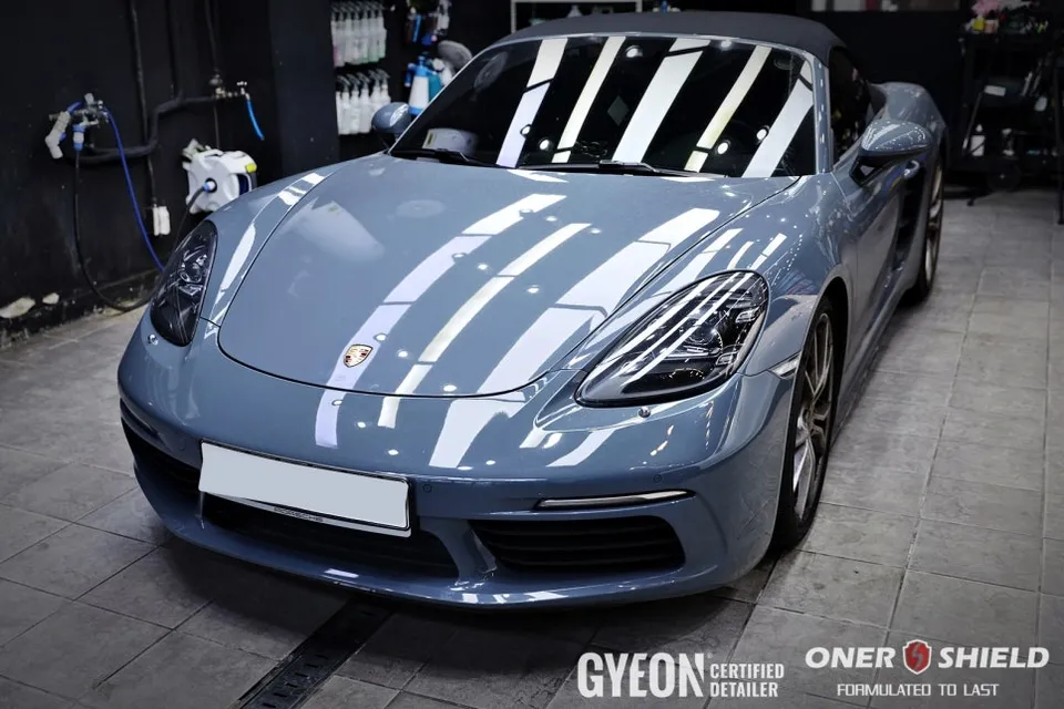 Porsche 718 Boxsterのガラスコーティング事例 写真