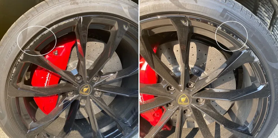 Lamborghini Urusのホイールリペア・塗装事例 施工写真 3