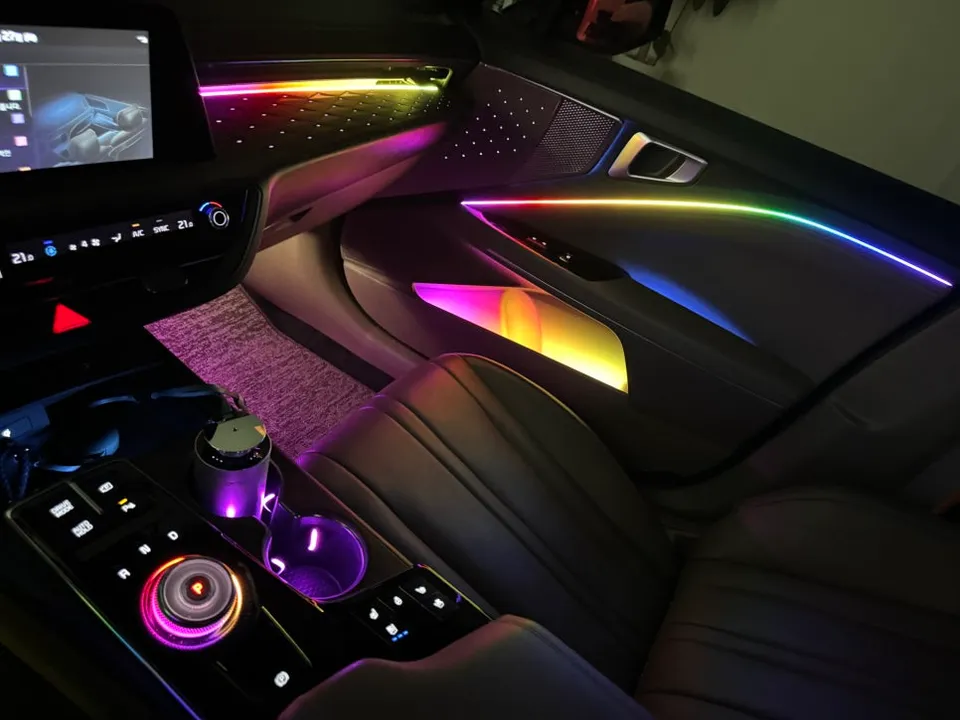 Kia K8 ambient lighting installation result