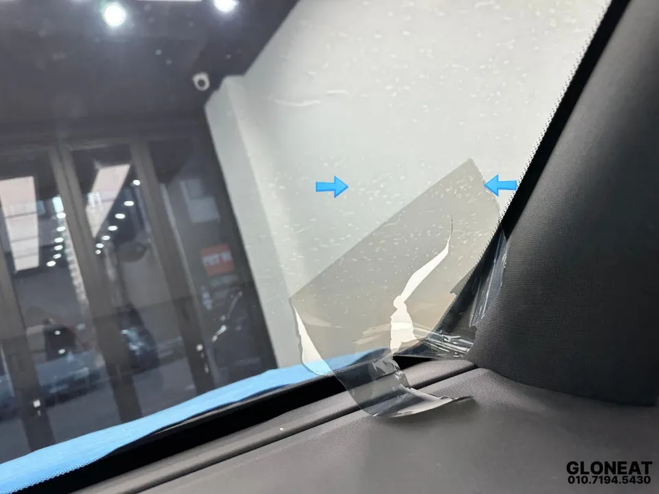 SsangYong G4 Rextonのカーフィルム再施工事例 施工写真 4-1